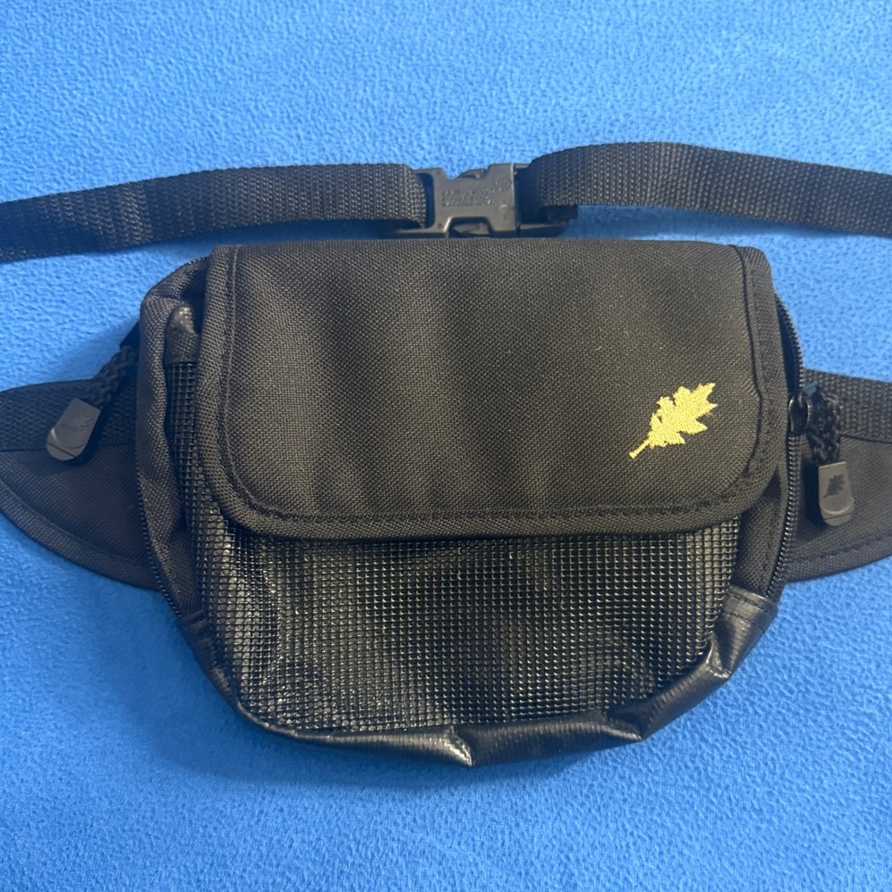 Black and Gold Leaf Men's Waist Bag! NWOT!